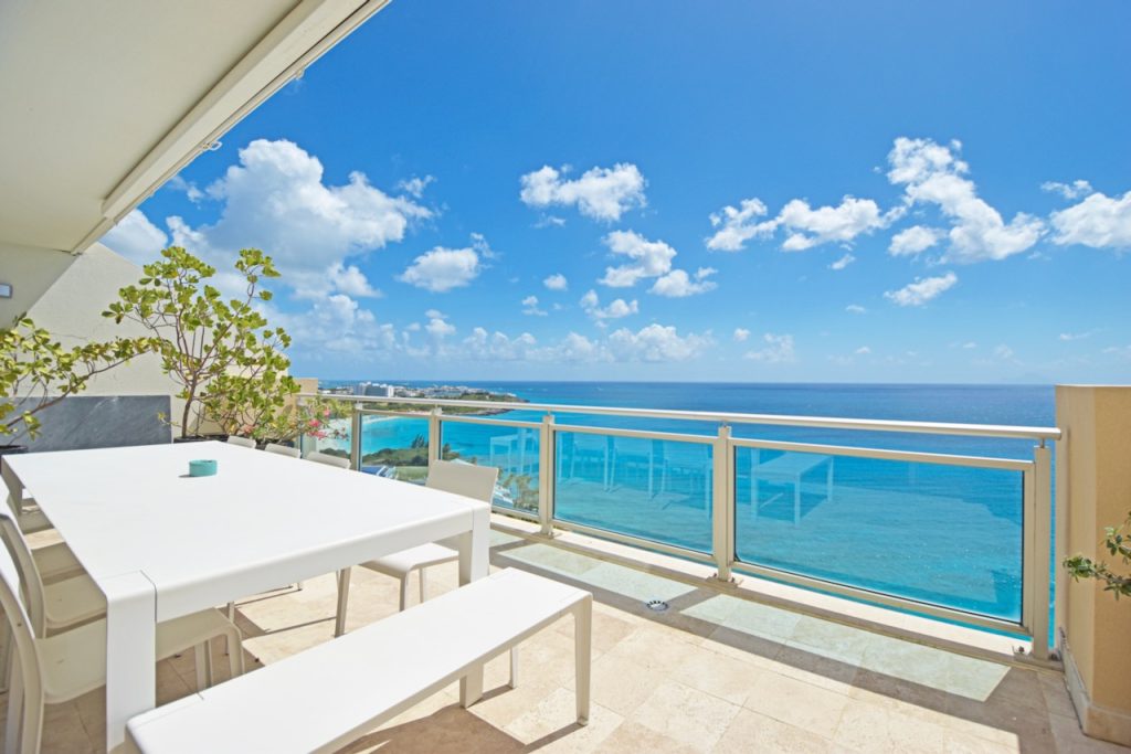 Luxury Beachfront Penthouse at Cupecoy St. Maarten with Stunning Caribbean Views