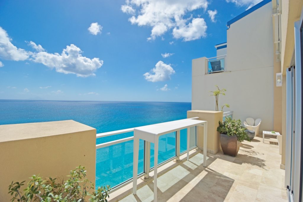 Luxury Beachfront Penthouse at Cupecoy St. Maarten with Stunning Caribbean Views