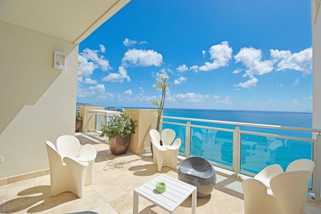 Luxury Beachfront Penthouse at Cupecoy St. Maarten with Stunning Caribbean Views