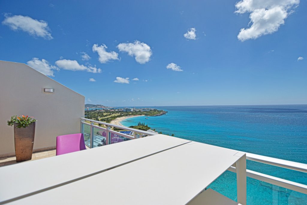 Luxury Beachfront Penthouse at Cupecoy St. Maarten with Stunning Caribbean Views