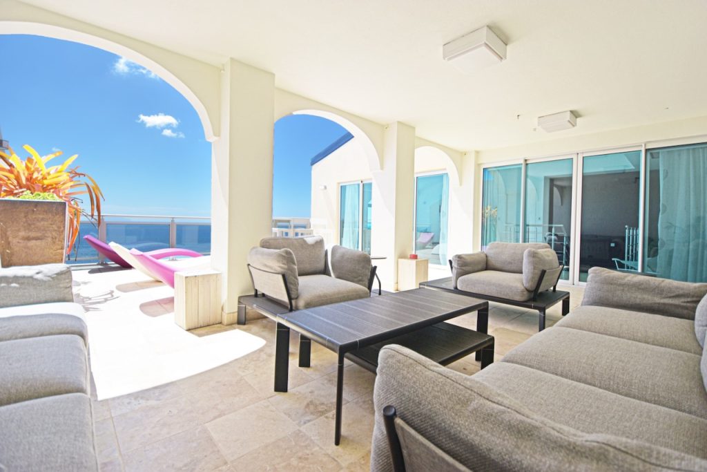 Luxury Beachfront Penthouse at Cupecoy St. Maarten with Stunning Caribbean Views