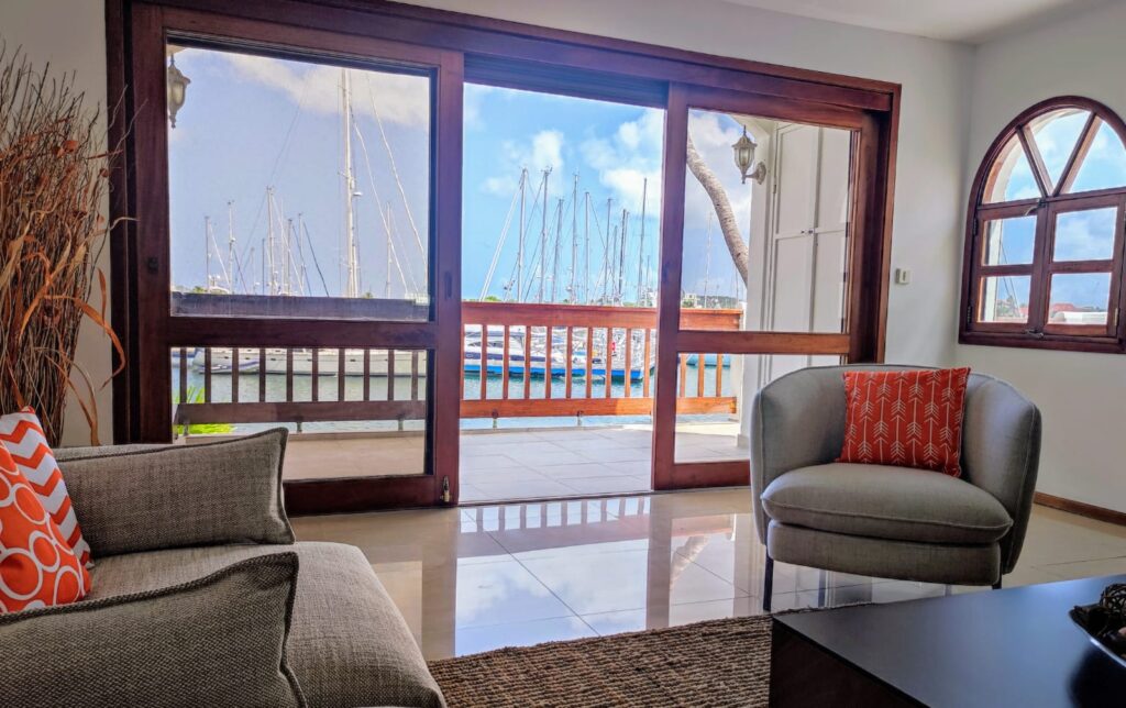 Waterfront Luxurious Condo + Boat Dock, Simpson Bay, Real Estate SXM