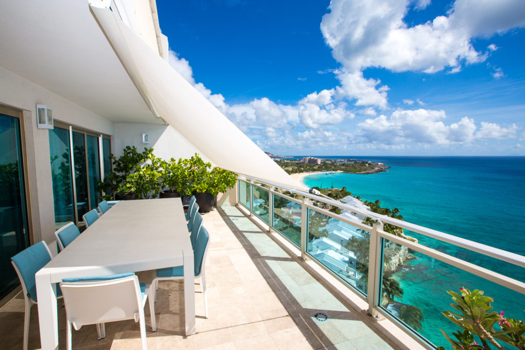 Luxury Beachfront Penthouse at Cupecoy St. Maarten with Stunning Caribbean Views