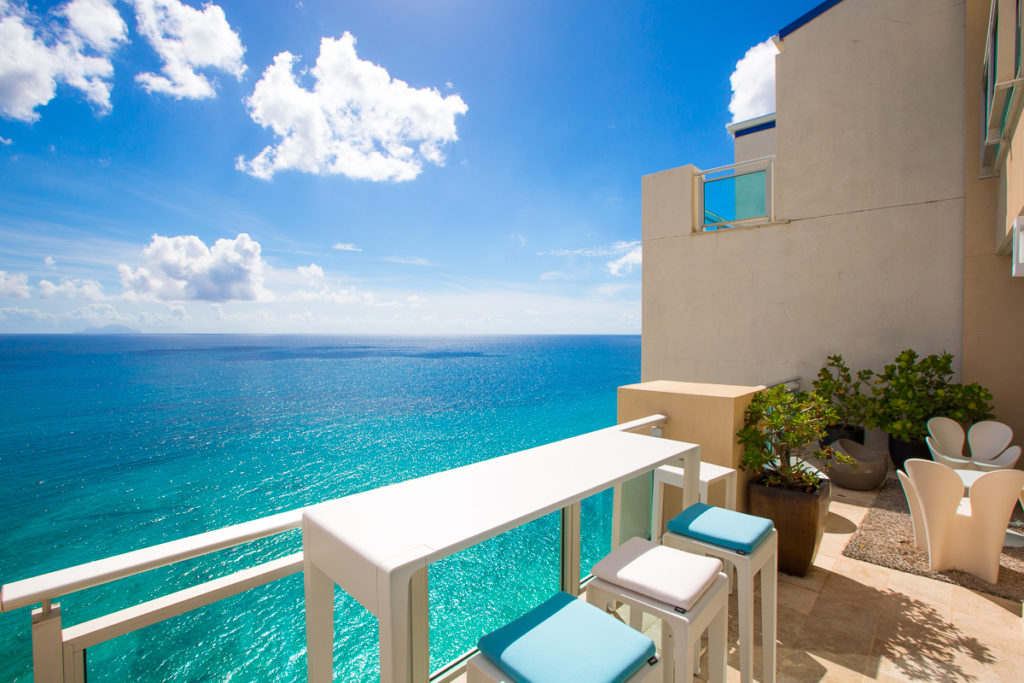 Luxury Beachfront Penthouse at Cupecoy St. Maarten with Stunning Caribbean Views