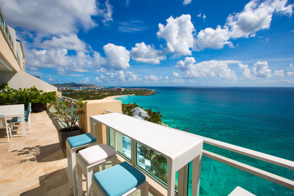 Luxury Beachfront Penthouse at Cupecoy St. Maarten with Stunning Caribbean Views
