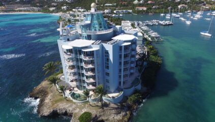 Oyster Bay Beach Resort Waterfront Luxury condos by the sea overlooking the island of St Barths
