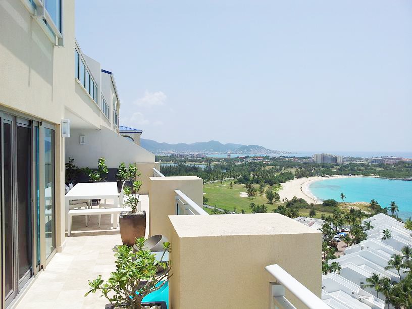 Luxury Beachfront Penthouse at Cupecoy St. Maarten with Stunning Caribbean Views