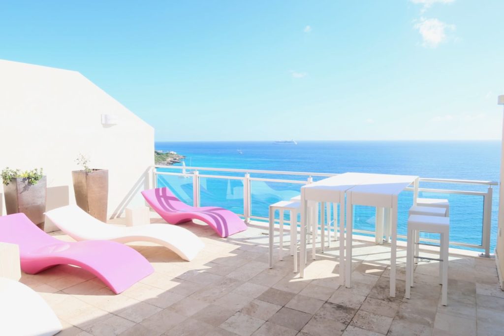 Luxury Beachfront Penthouse at Cupecoy St. Maarten with Stunning Caribbean Views