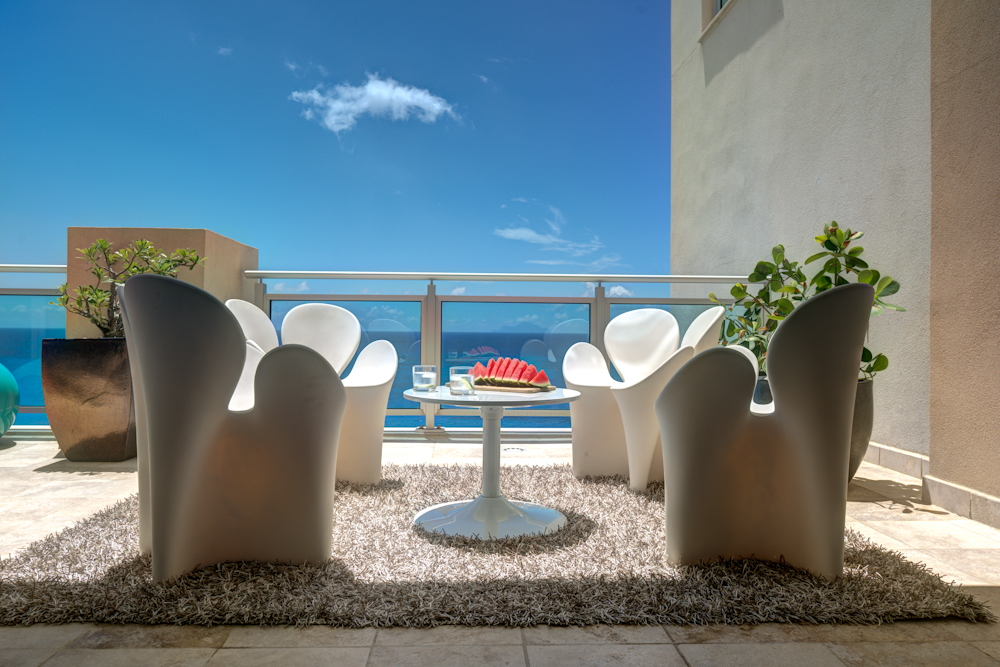 Luxury Beachfront Penthouse at Cupecoy St. Maarten with Stunning Caribbean Views