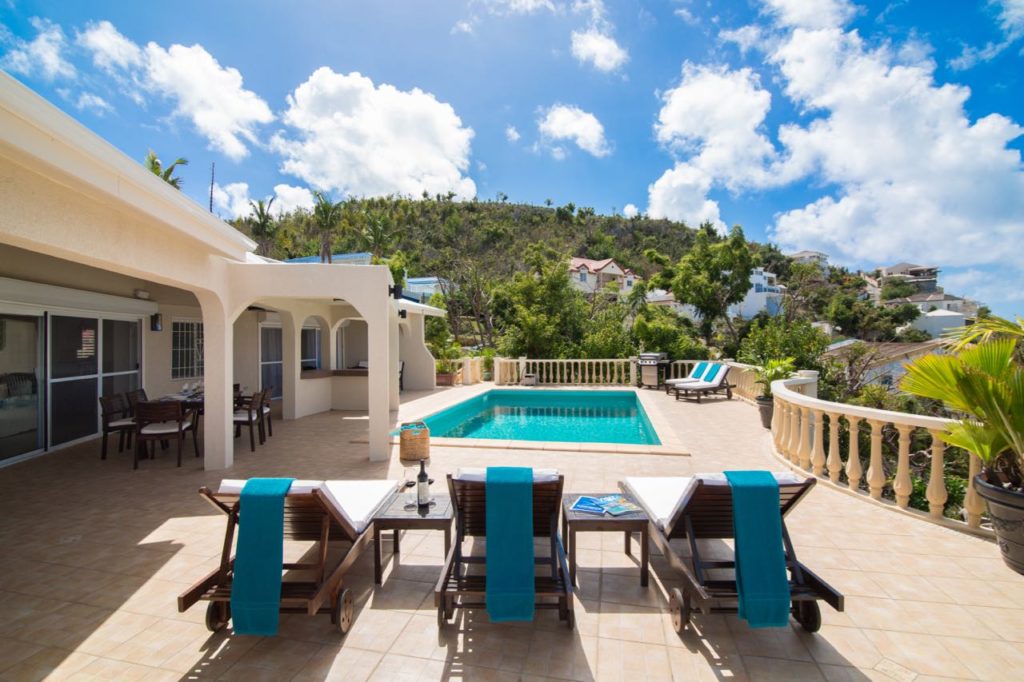 Luxurious Villa Vacation Rental, Bisou de Soleil, Pelican Key, Real Estate St. Maarten