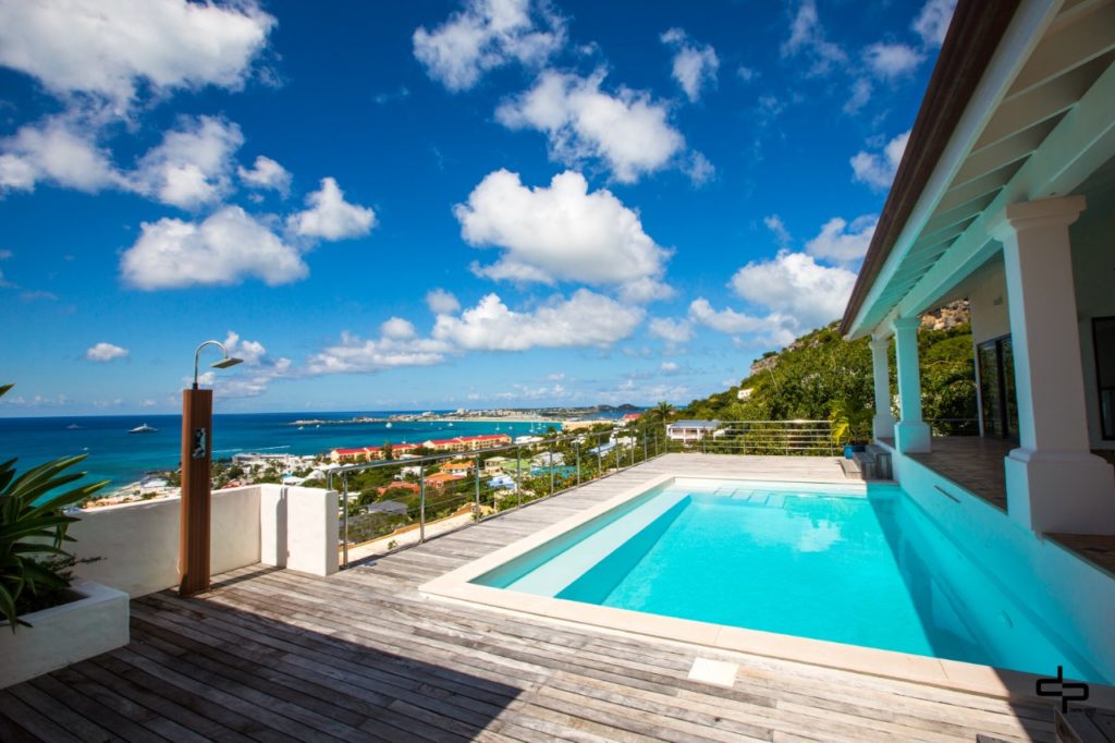 Modern Mediterranean Hillside villa, Pelican Key, Real Estate,  SXM