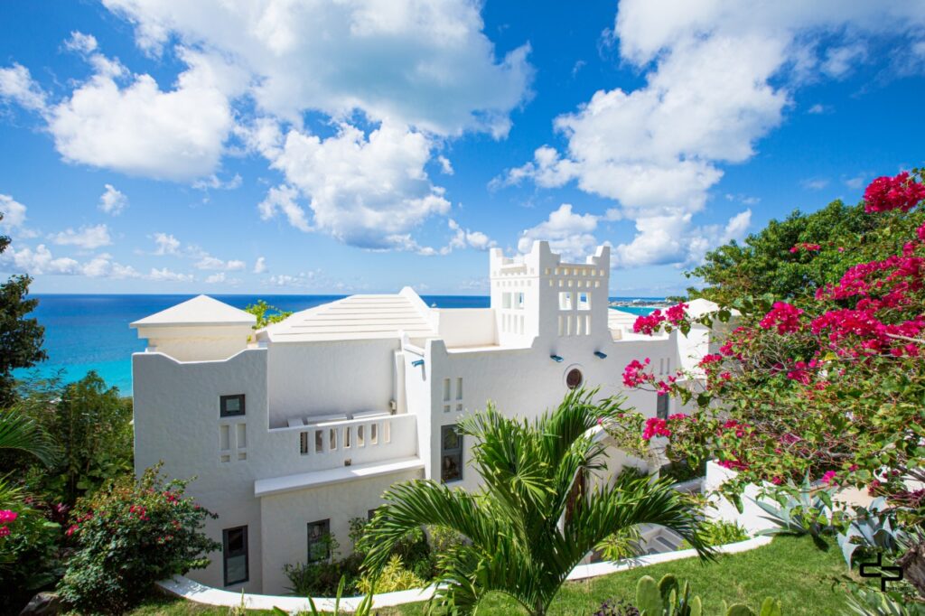 Modern Mediterranean Hillside villa, Pelican Key, Real Estate,  SXM
