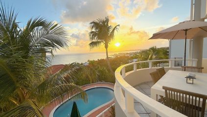 Casallinda Villa with amazing views of the caribbean sunset