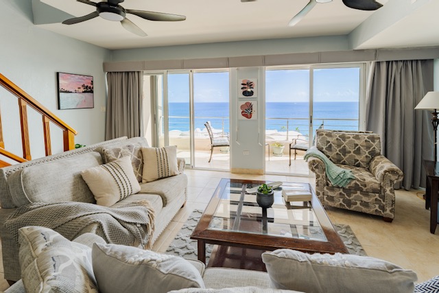 Beachfront Penthouse 3 Br 3 baths Cupecoy Real Estate SXM