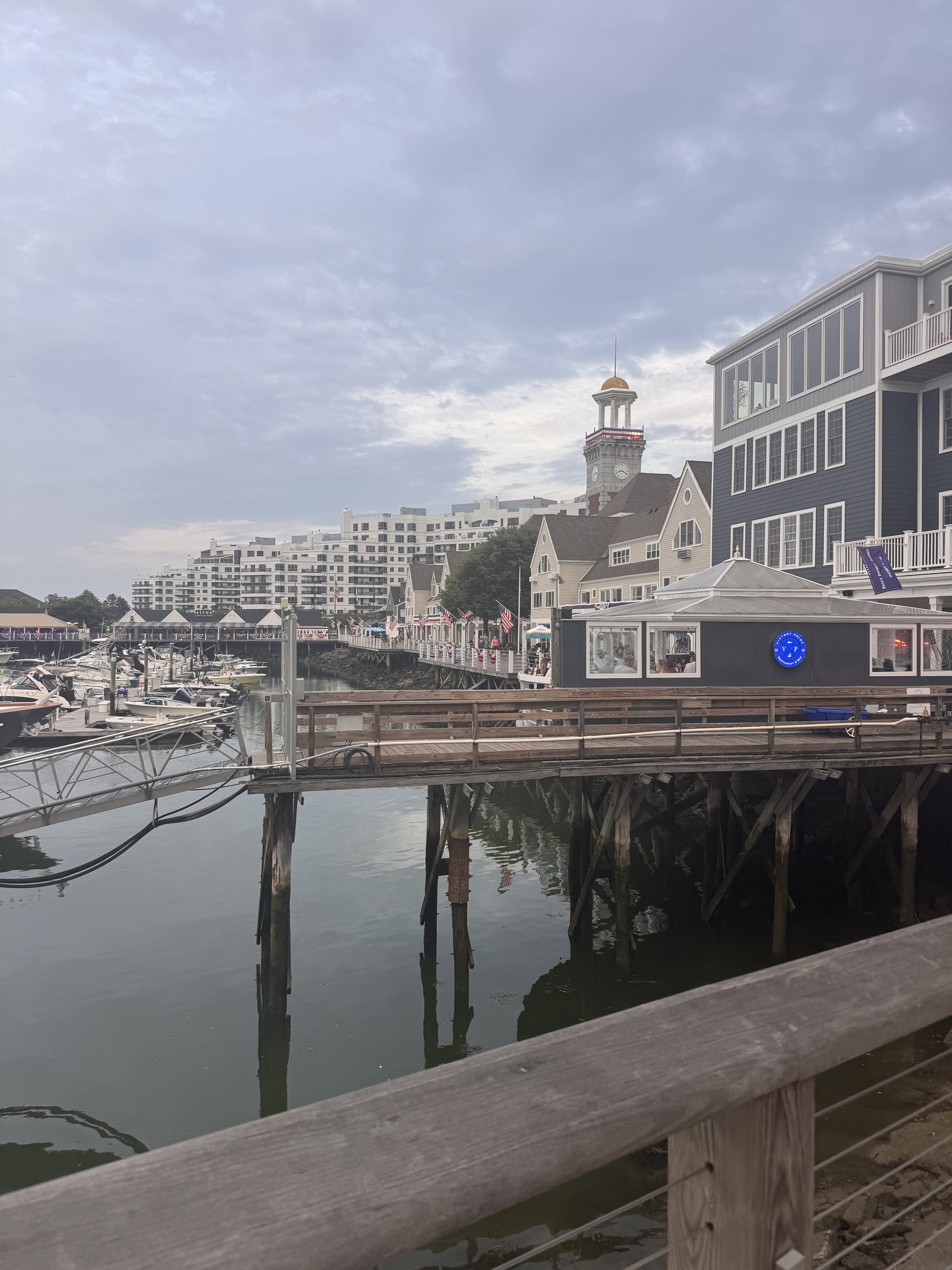 Quincy waterfront marina and boardwalk