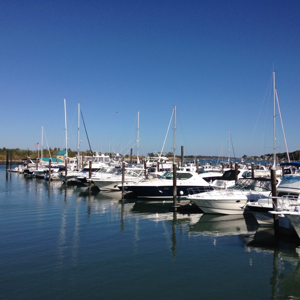 Boats in Hingham Harbor, Massachusetts