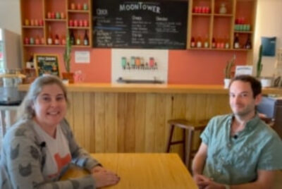 Kathy Sokolic and Benjamin Weaver at Moontower Cider