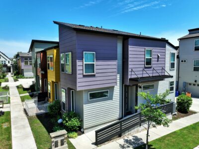 Townhomes in Mueller - some in the Affordable Program, while some have been released from the program.