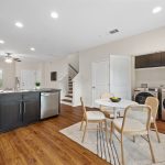 Kitchen with attached laundry