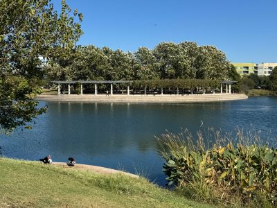 Photo of newly named Girard Kinney Park - formerly Lake Park - in Mueller