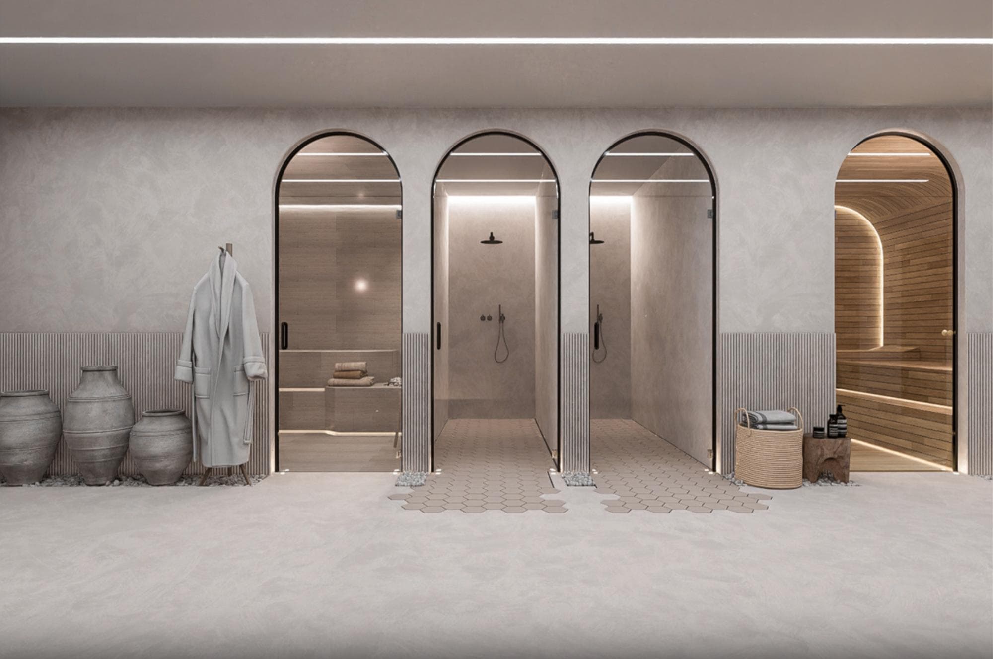 Luxusbadezimmer in den Residenzen von Tulum