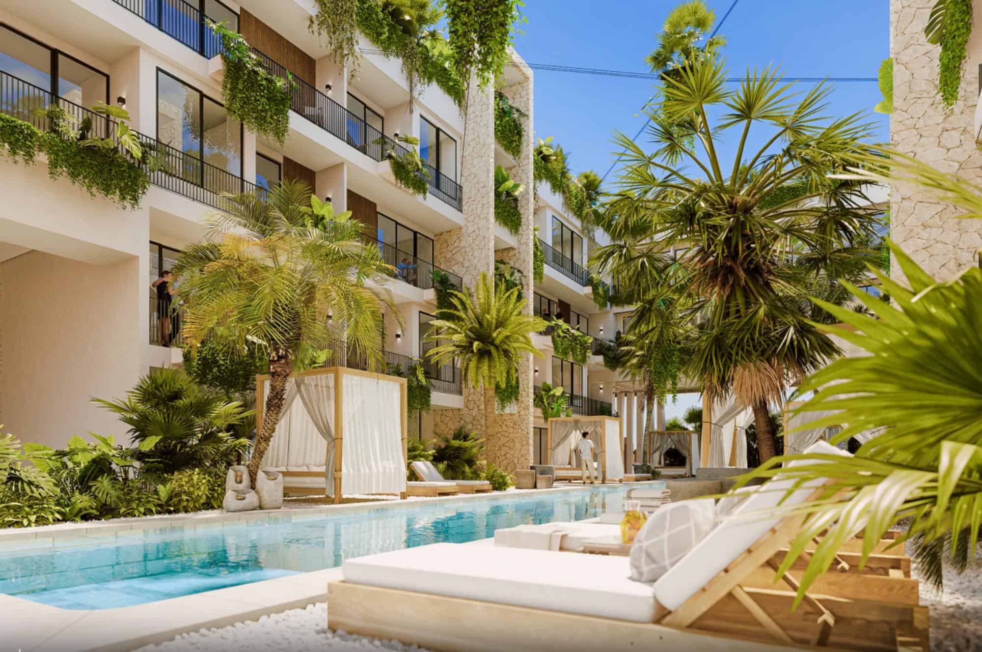 Residenze di lusso con terrazza solarium a Tulum
