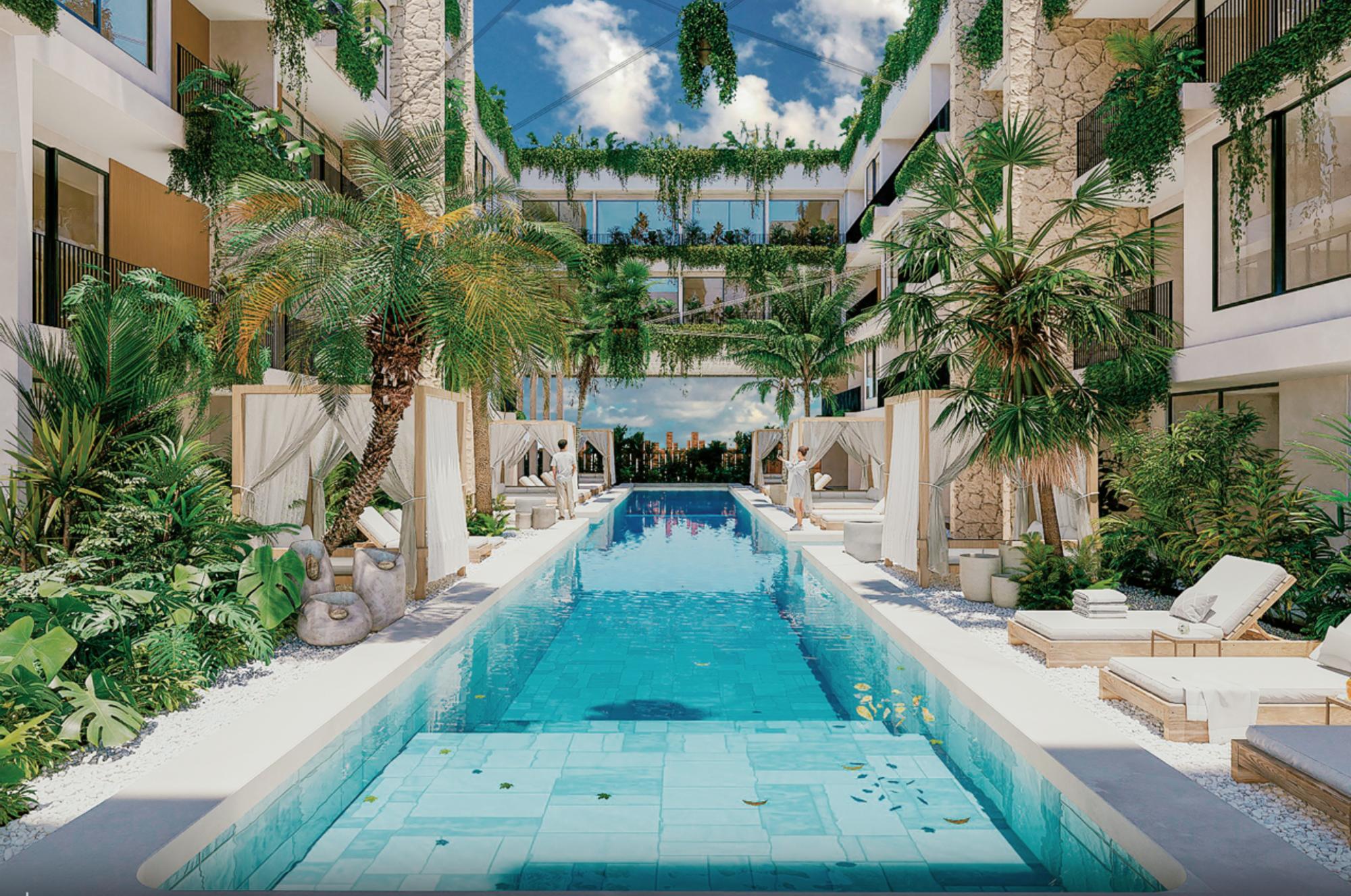 Pool sundeck Tulum Luxury residences