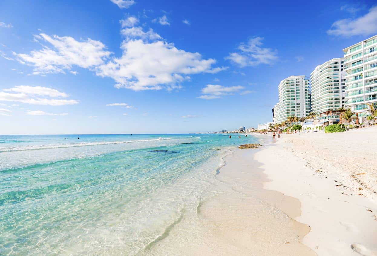Luxury beachfront condo with turquoise ocean view in Cancun
