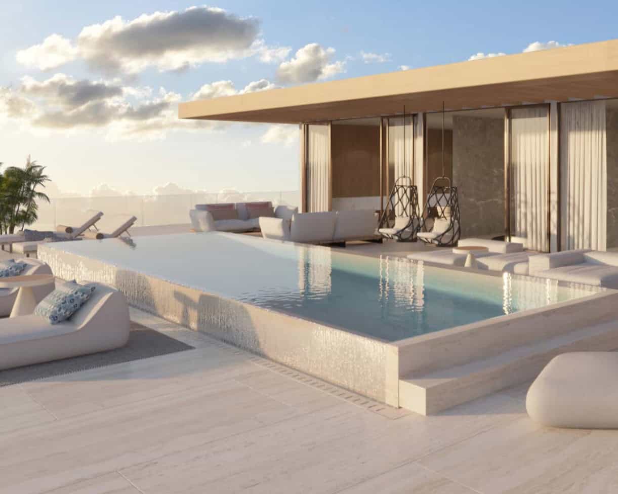 Modern open-concept interior design at St. Regis Costa Mujeres private residences