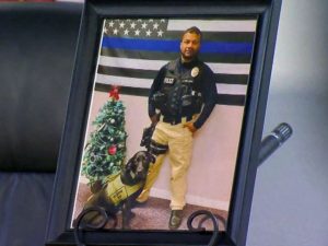 Image is a picture of Ronil Singh that was displayed at his memorial. Image is a picture of Ronil Singh that was displayed at his memorial.