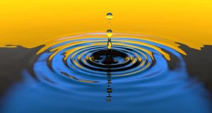 Image is a drop of water in a pool creating ripples. Image is a drop of water in a pool creating ripples.