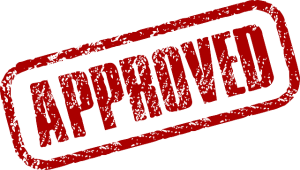 Image looks like a rubber stamp of the word "approved" in red ink.