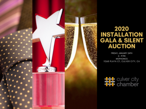 Image is the 2020 Installation Gala & Silent Auction invite.