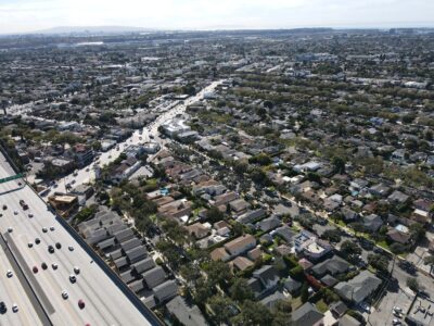 Culver City Aerial drone shot showing Culver City real estate.
