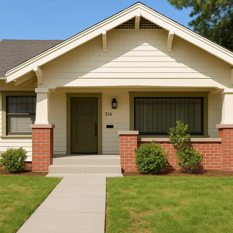 AI generated of a wikimedia image showing what a family home one could need to downsize from.