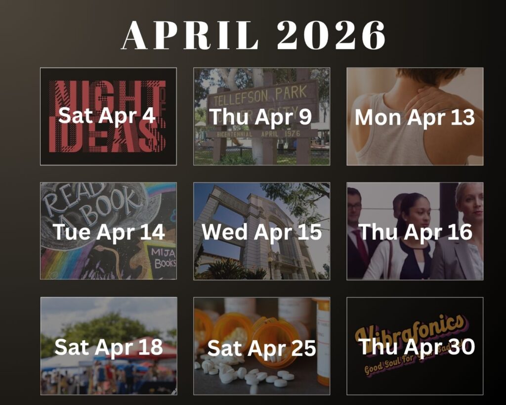 A list of events for April 2026.