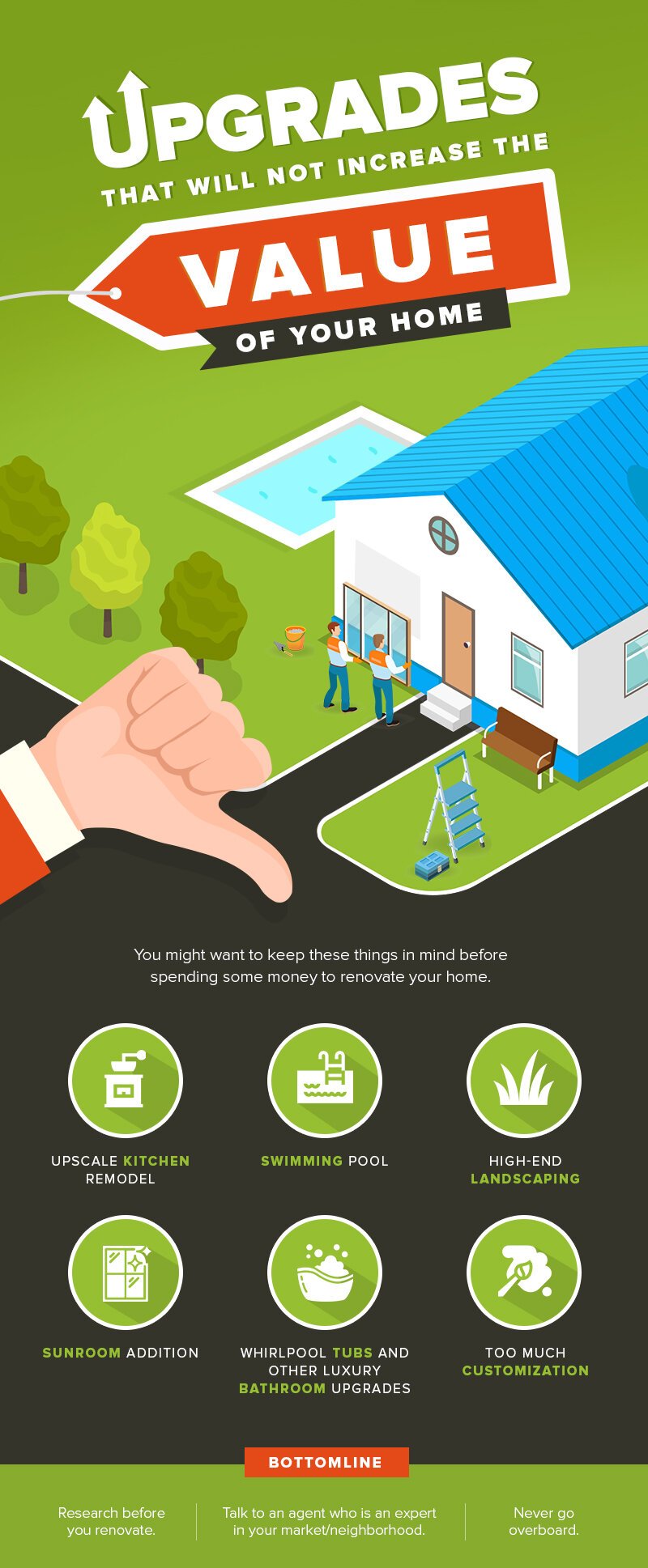 Upgrades That Will Not Increase the Value of Your Home