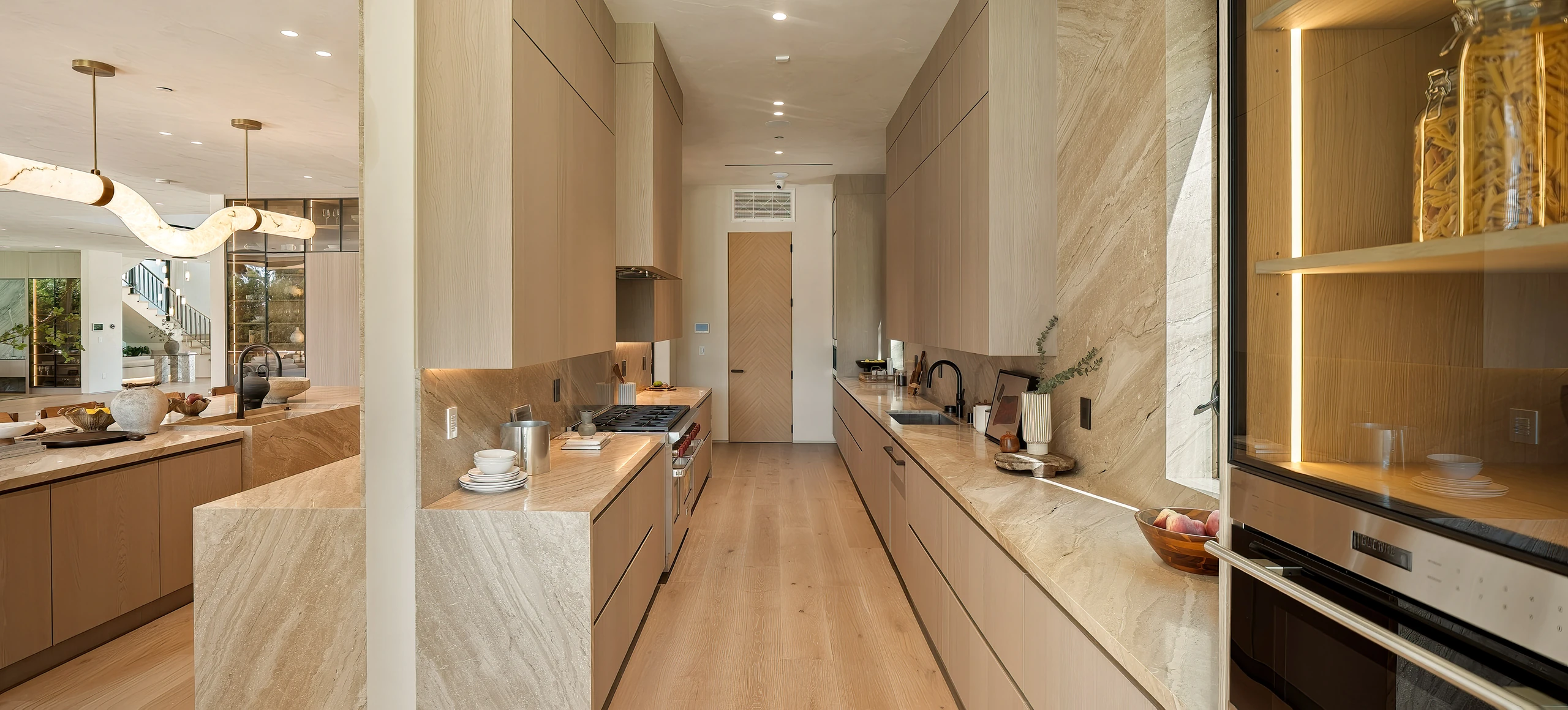 The separate chef’s kitchen