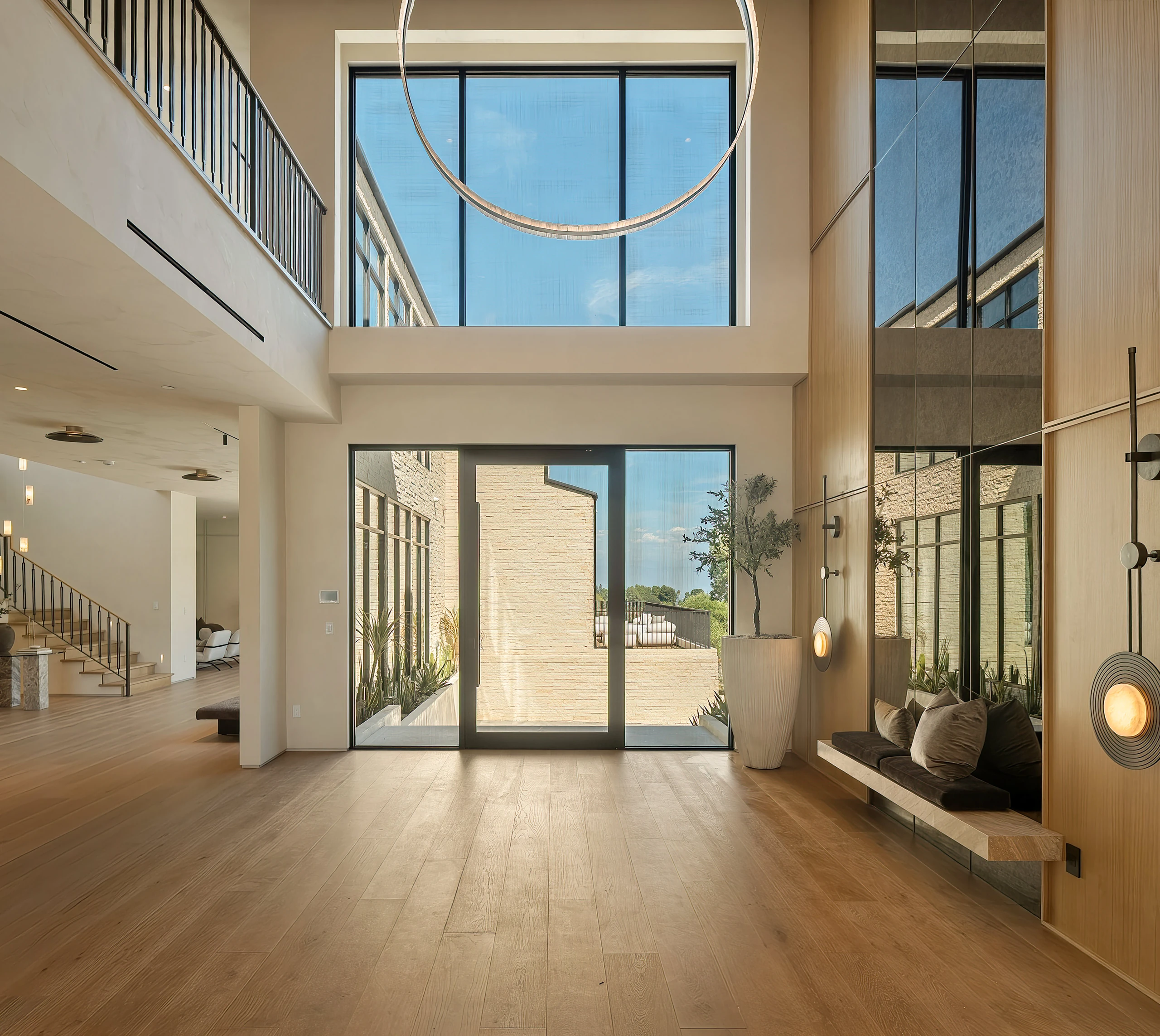 The double-height entrance hall