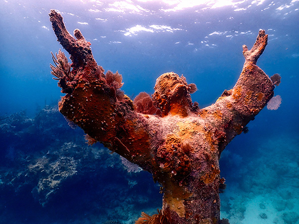 Scuba diving with the Christ of the Abyss Statue, Key Largo
