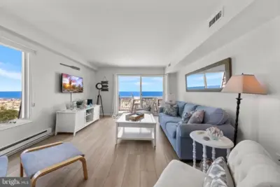 Interior of Long Beach Island vacation homes living room interior
