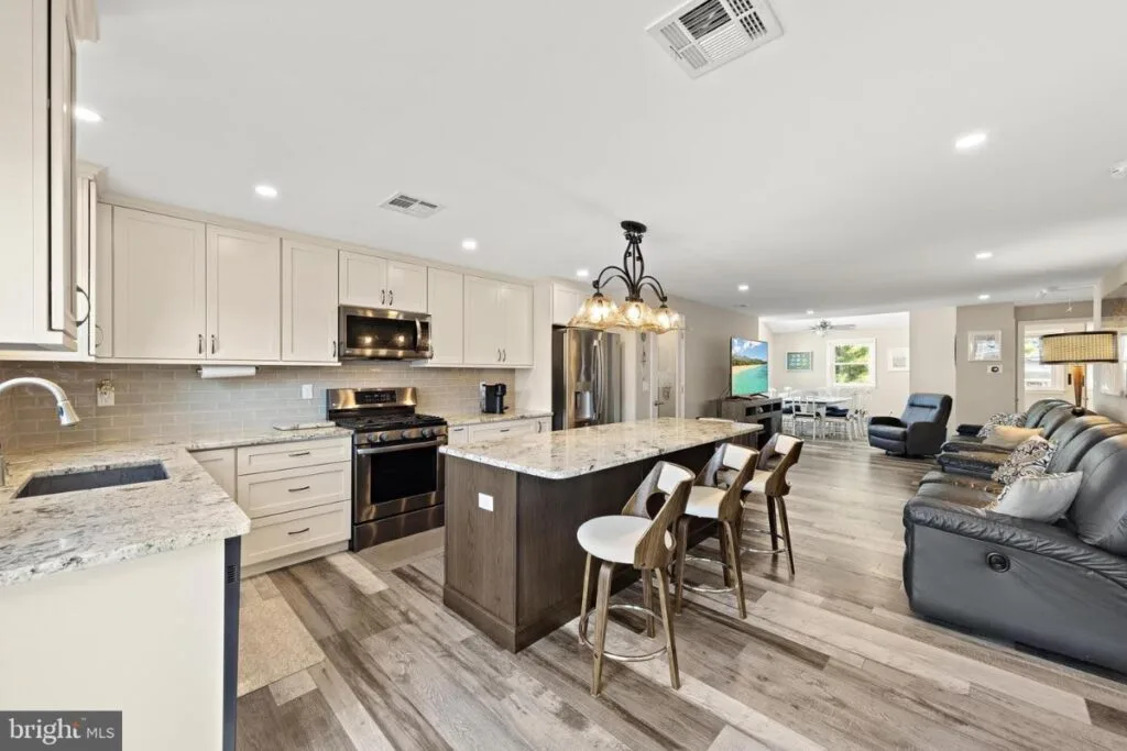 Long Beach Island vacation home kitchen area