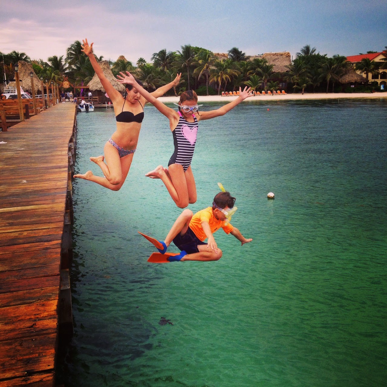 fun in San pedro belize at ramons dock