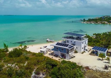 aerial shot of villas secreta in belize
