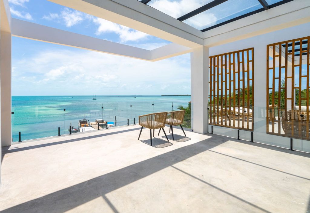 home for sale in caye caulker balcony view of ocean