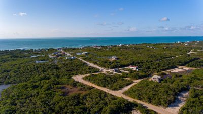 aerial of Secret Beach Investment Land in Belize