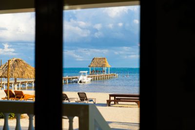 Ocean view from Oceans Edge beachfront condo in San Pedro Belize