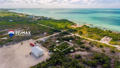 Aerial image of development area near Secret Beach Ambergris Caye Belize