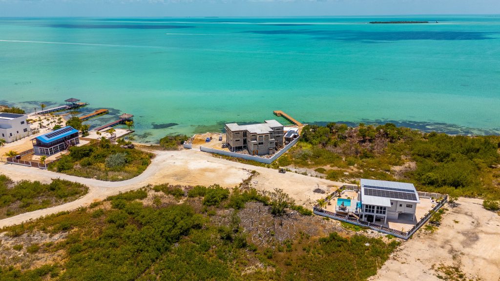 aerial of a secret beach investment lot