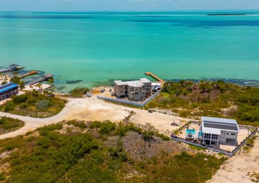 aerial of a secret beach investment lot